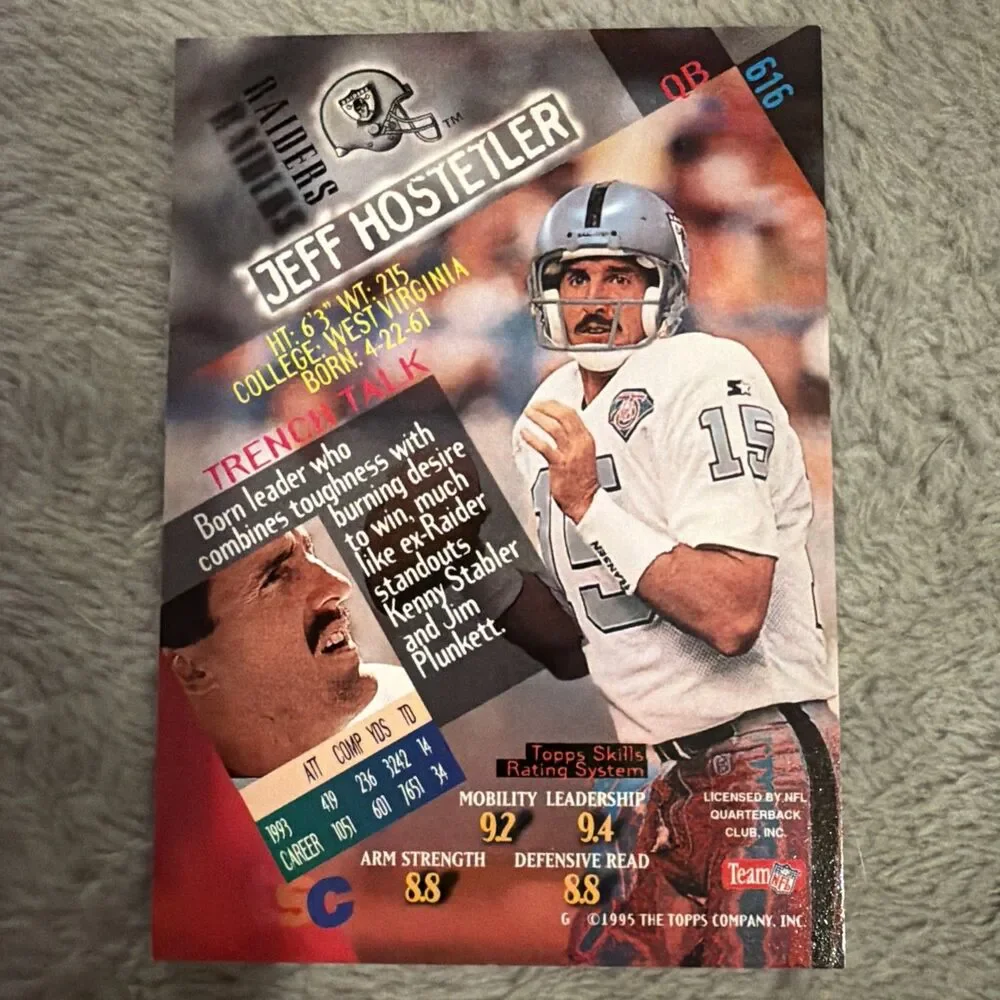 1994 Topps Stadium Club - Jeff Hostetler #616